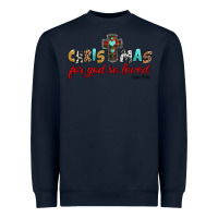 Navy christmas for god so loved john 3 16 Heavyweight Sweatshirt - Jasminsmagicworld