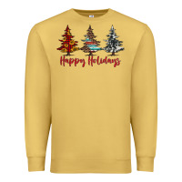 Antique Gold happy holidays christmas trees Premium Sweatshirt - Jasminsmagicworld