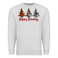 Dove Grey happy holidays christmas trees Premium Sweatshirt - Jasminsmagicworld