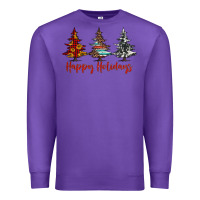 Purple happy holidays christmas trees Premium Sweatshirt - Jasminsmagicworld