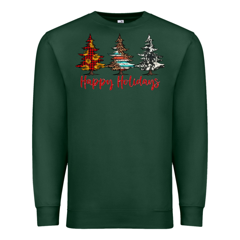 Happy Holidays Christmas Trees Premium Sweatshirt by Jasminsmagicworld | Teevron