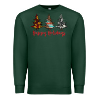 Sports Green happy holidays christmas trees Premium Sweatshirt - Jasminsmagicworld
