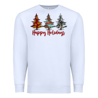 White happy holidays christmas trees Premium Sweatshirt - Jasminsmagicworld