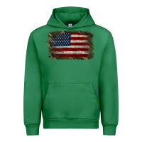 Emerald Camouflage Usa Flag Background Urban Hoodie - Jasminsmagicworld
