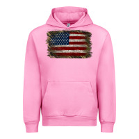 Fuchsia Pink Camouflage Usa Flag Background Urban Hoodie - Jasminsmagicworld