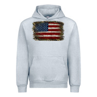 Heather Grey Camouflage Usa Flag Background Urban Hoodie - Jasminsmagicworld