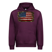 Mauve Wine Camouflage Usa Flag Background Urban Hoodie - Jasminsmagicworld