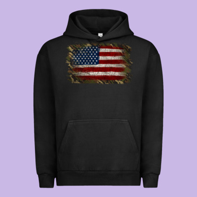 Camouflage Usa Flag Background Urban Hoodie Designed By Jasminsmagicworld
