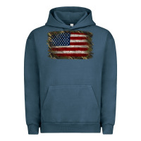 Pigment Midnight Navy Camouflage Usa Flag Background Urban Hoodie - Jasminsmagicworld