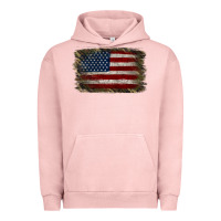 Pigment Salmon Camouflage Usa Flag Background Urban Hoodie - Jasminsmagicworld