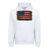 White Camouflage Usa Flag Background Urban Hoodie - Jasminsmagicworld