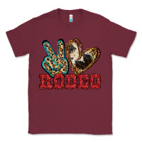 Burgundy Peace Love Rodeo Classic Tee - Jasminsmagicworld