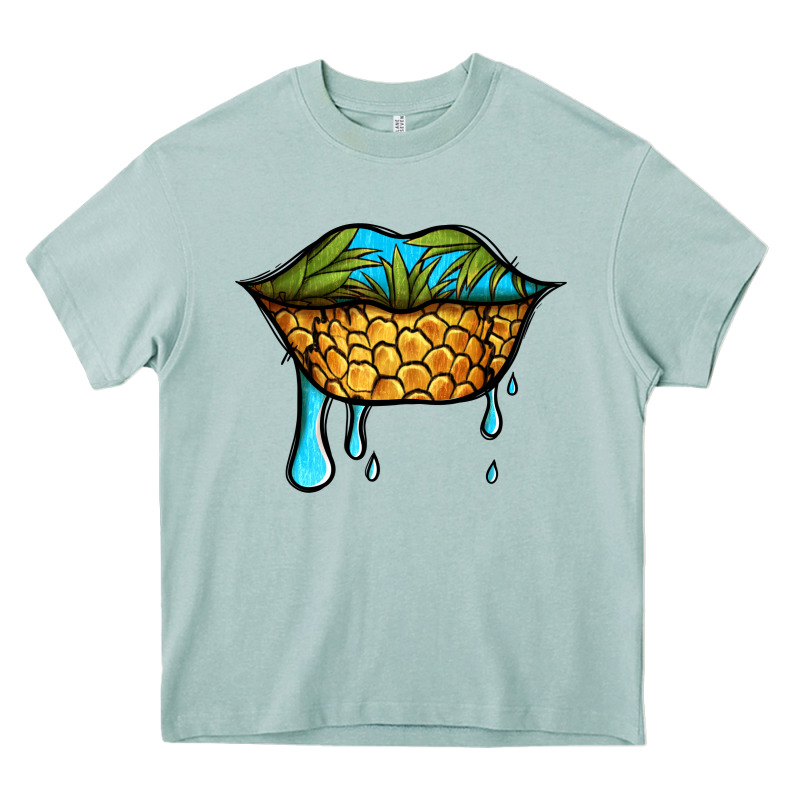 Summer Vibes Pineapple Lips Heavy Core Tee by Jasminsmagicworld | Teevron