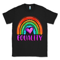 Black equality rainbow Classic Tee - OliviaCreatesArt