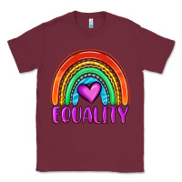 Burgundy equality rainbow Classic Tee - OliviaCreatesArt
