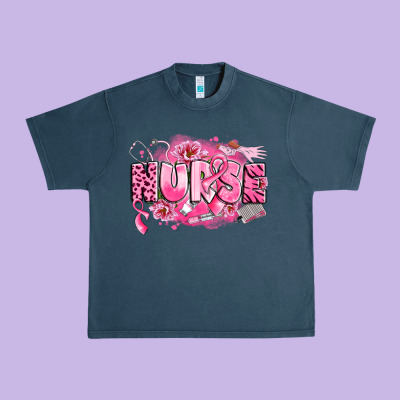 Breast Cancer Nurse Urban Heavy Tee Designed By Lillyallendesigns