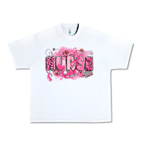 White breast cancer nurse Urban Heavy Tee - LillyAllenDesigns