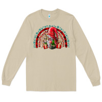 Mushroom festive gnome with gifts Long Sleeve Tee - CowhideDigitalArt