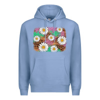 Colony Blue easter daisy background Premium Hoodie - Artiststas