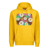Lemon easter daisy background Premium Hoodie - Artiststas