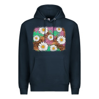 Navy easter daisy background Premium Hoodie - Artiststas