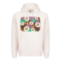 Pale Pink easter daisy background Premium Hoodie - Artiststas