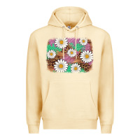 Pina Colada easter daisy background Premium Hoodie - Artiststas