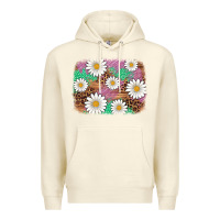 Sandshell easter daisy background Premium Hoodie - Artiststas