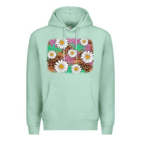 Seafoam easter daisy background Premium Hoodie - Artiststas