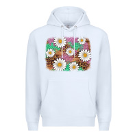 White easter daisy background Premium Hoodie - Artiststas