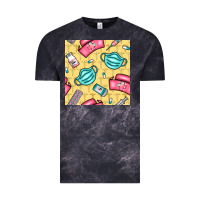 Cloud Black nurse medicine seamless pattern Vintage Tee - BundleAndBundleShop