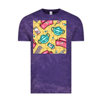 Cloud Purple nurse medicine seamless pattern Vintage Tee - BundleAndBundleShop