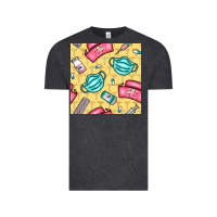 Vintage Black nurse medicine seamless pattern Vintage Tee - BundleAndBundleShop