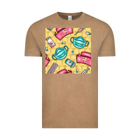 Vintage Coffee nurse medicine seamless pattern Vintage Tee - BundleAndBundleShop