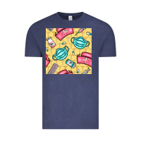 Vintage Denim nurse medicine seamless pattern Vintage Tee - BundleAndBundleShop