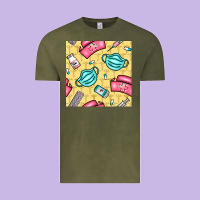 Nurse Medicine Seamless Pattern Vintage Tee Designed By Bundleandbundleshop