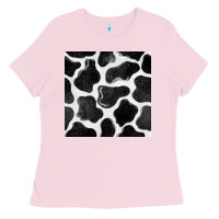 Bubblegum Pink cow seamless pattern Ladies Tee - BundleAndBundleShop