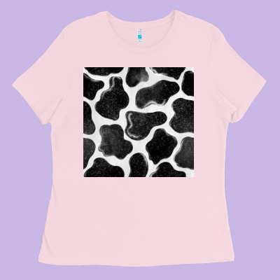 Cow Seamless Pattern Ladies Tee Designed By Bundleandbundleshop
