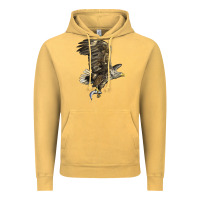 Vintage Mustard American White Sea Eagle Vintage Hoodie - LillyAllenDesigns