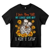 Black i love you till my lungs give out Heavy Core Tee - OliviaCreatesArt