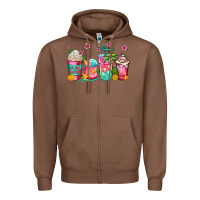 Chestnut summer coffee cups Zipper Hoodie - Jasminsmagicworld