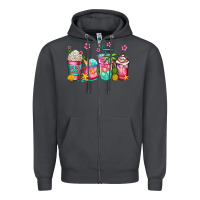 Smoke summer coffee cups Zipper Hoodie - Jasminsmagicworld