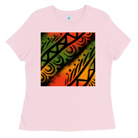 Bubblegum Pink african tribal seamless pattern Ladies Tee - BundleAndBundleShop