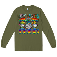 Army Green love gnomes nobounds Long Sleeve Tee - SublimationCraftShop