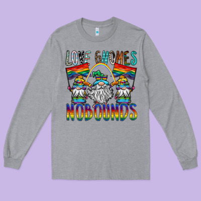 Love Gnomes Nobounds Long Sleeve Tee Designed By Sublimationcraftshop