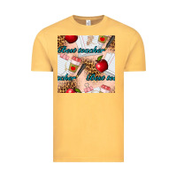 Vintage Mustard Best Teacher Seamless Pattern Vintage Tee - BundleAndBundleShop