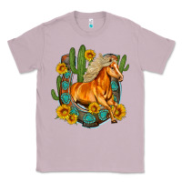 Lilac western horse cactus sunflowers horseshoe Classic Tee - OliviaCreatesArt