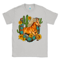 Moon Dust western horse cactus sunflowers horseshoe Classic Tee - OliviaCreatesArt