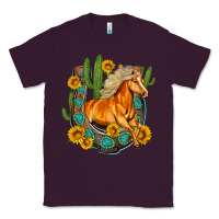 Plum western horse cactus sunflowers horseshoe Classic Tee - OliviaCreatesArt