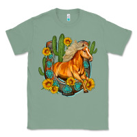 Sage western horse cactus sunflowers horseshoe Classic Tee - OliviaCreatesArt
